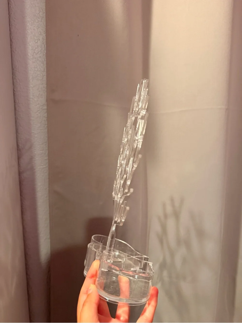 Clear Acrylic Jewelry Tree Stand with Heart Dish